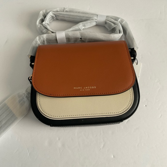 NWT Marc Jacobs Mini Rider Leather Crossbody Bag in Smoked Almond - Picture 7 of 12
